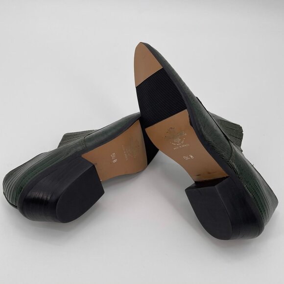 Vintage Western Green Leather Pointed Ankle Booties Ankle Boots Ashley | 5/5.5 - Picture 10 of 15